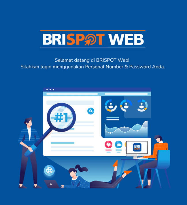 The BRISPOT Web login screen, welcoming staff to sign in with their Personal Number and password